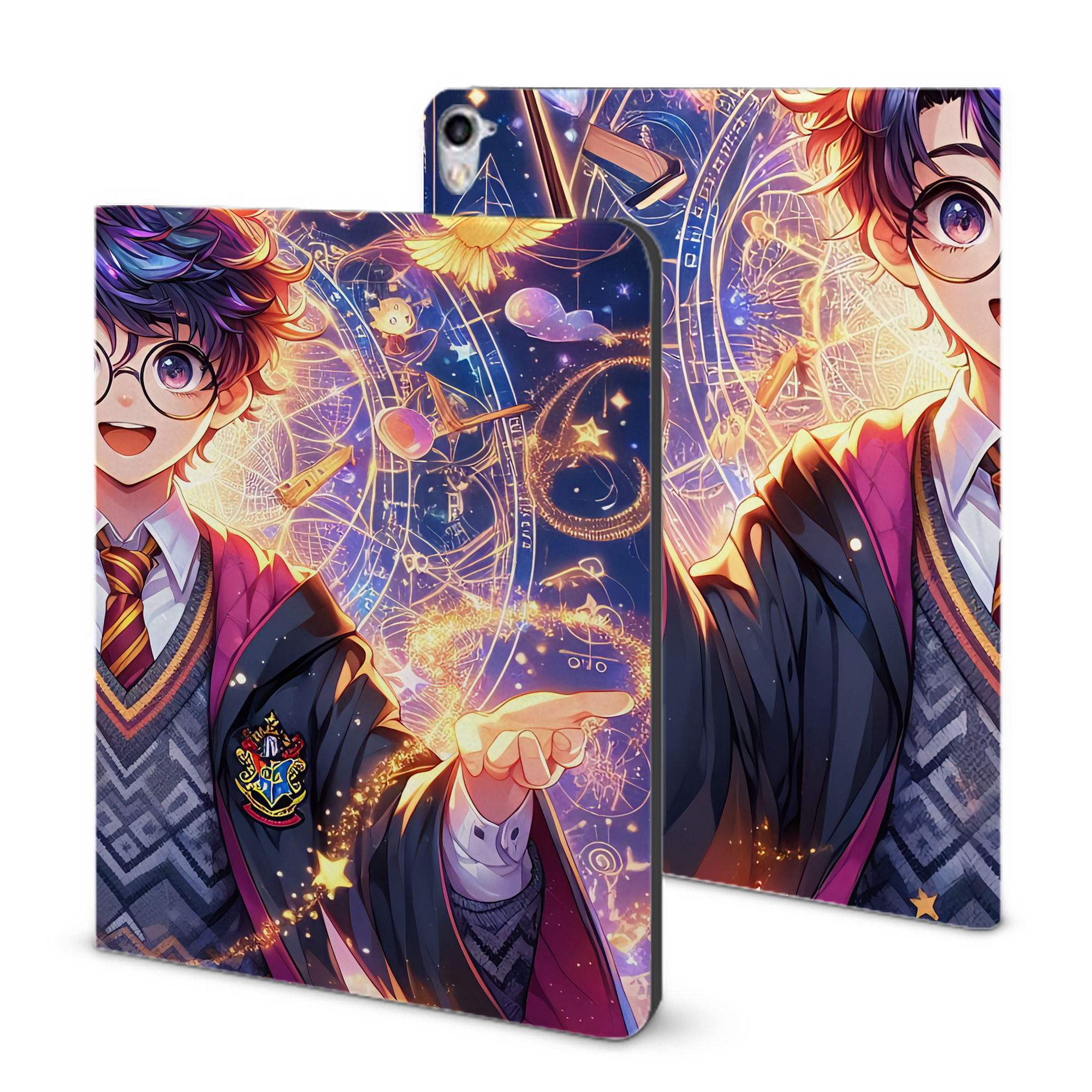 （画像用） Harry Potter ハリー・ポッターシリーズ IPad ケース ブック型 PUレザー TPU 耐衝撃 軽量 薄型 ペン収納なし 全面保護 IPad 各モデル対応
